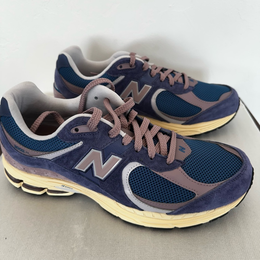 New Balance Navy and Lavender Running Shoes. B76
